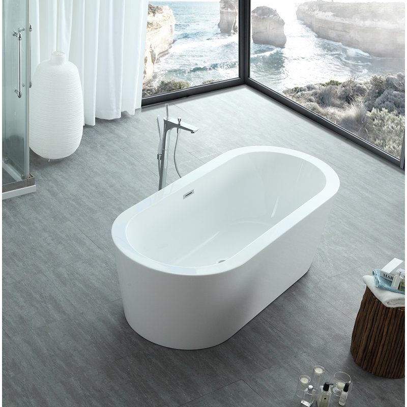 Dionysus x 30'' Soaking Acrylic Bathtub, 23.5" H x 63" W x 30" D