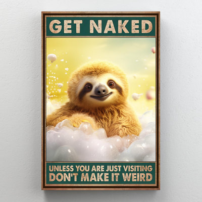 «Sloth Get Nake - 1 pièce», impression sur toile tendue