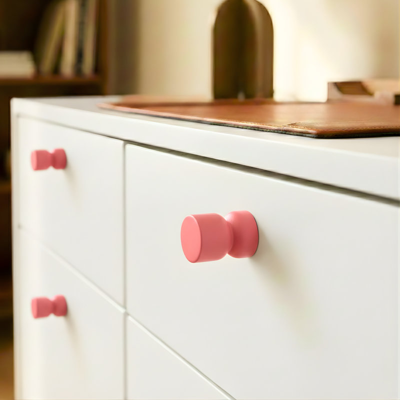 Bouton d'armoire ROUS Hardware Mid-Century Modern Mid-Century, aluminium massif rosé (rose), Rosé (rose)