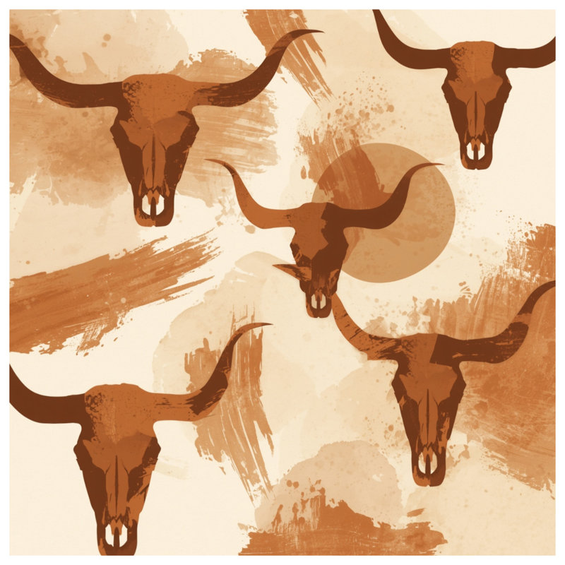 Housses de couette Longhorn Skull Art, Queen