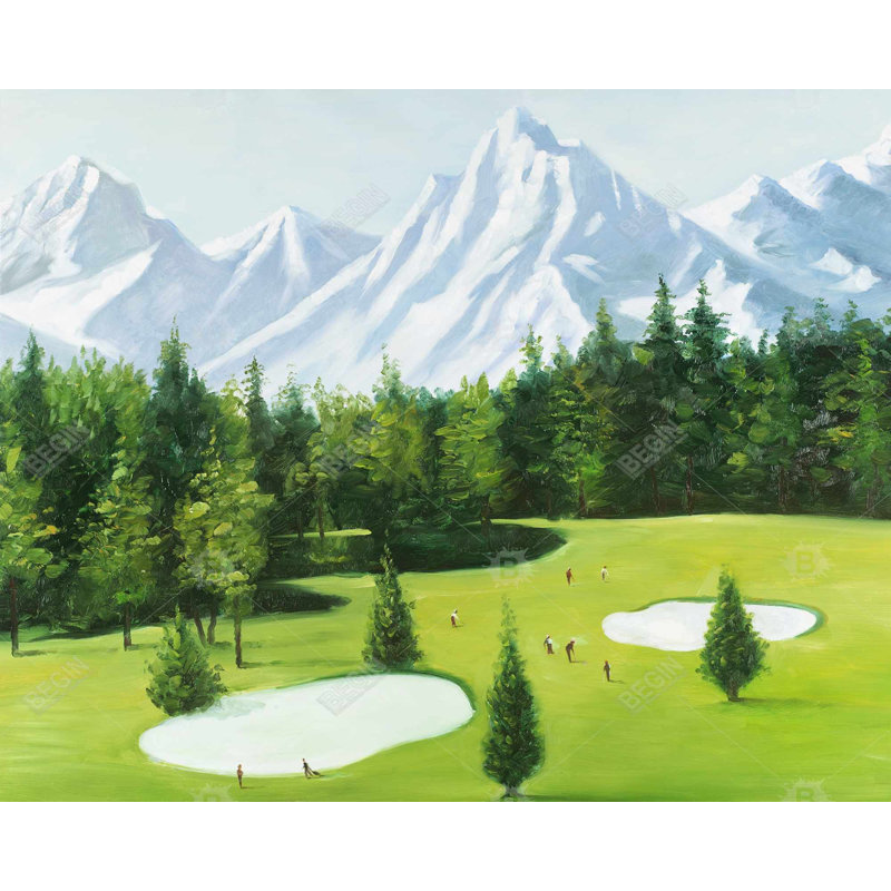 Ensemble de 4 napperons en polyester tressé Golf View