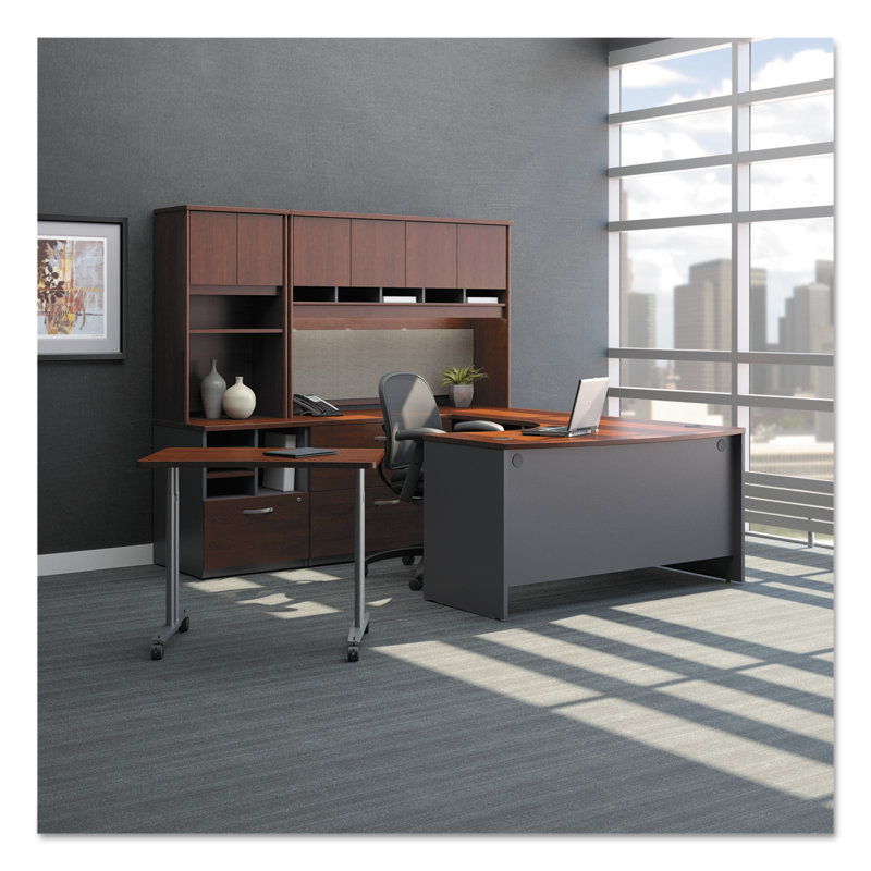 Bush Business Furniture Series C Elite Desk Shell, Hansen Cherry, 30" H x 66" W x 23" D