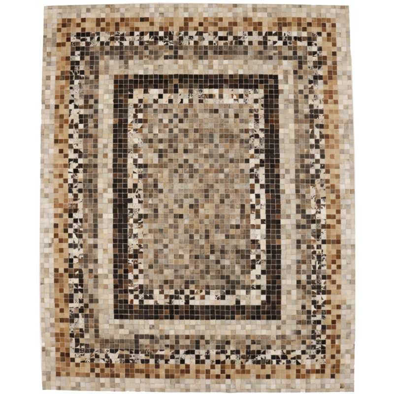 Performance Leather Geometric Indoor Rug
