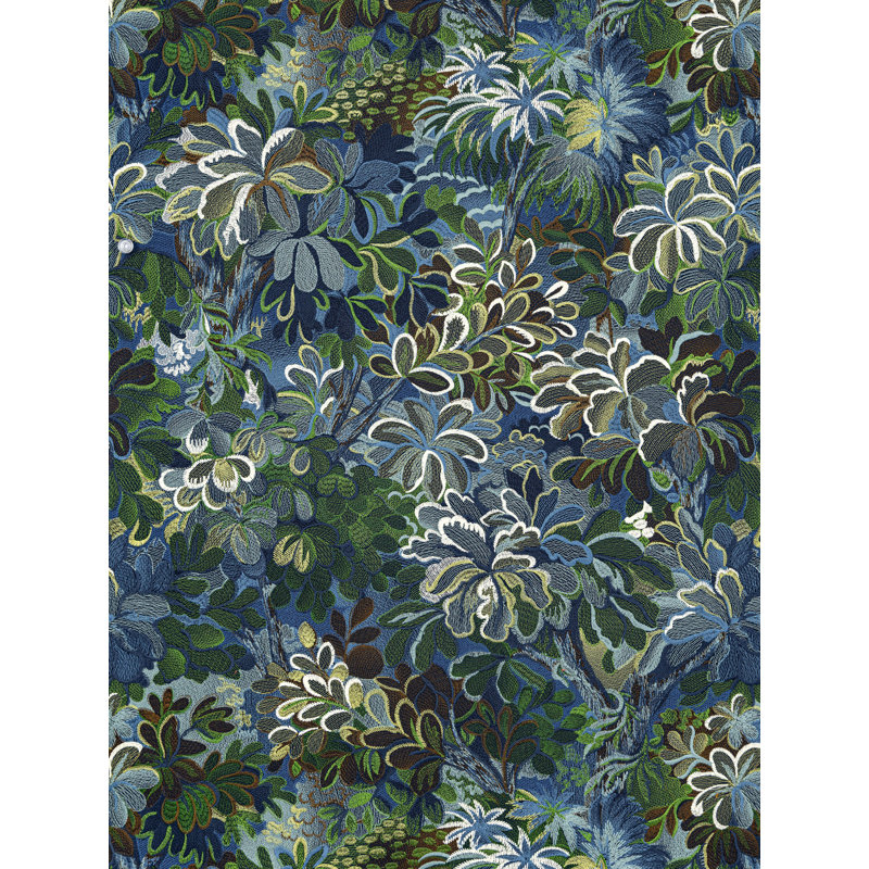 Ridge Edge Wallpaper, Midnight Leaf
