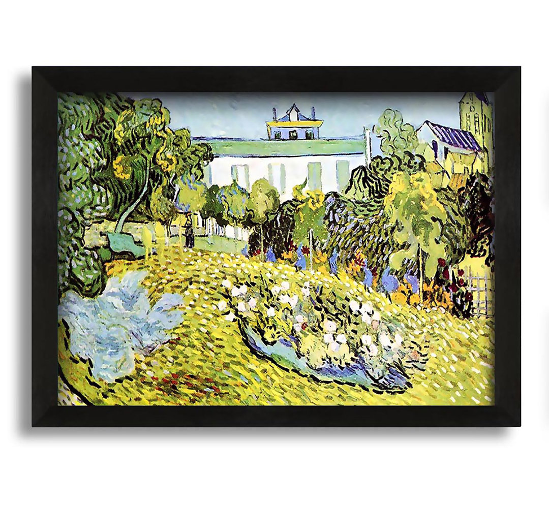 Gerahmtes Leinwandbild Van Gogh der Garten des Daubignys von Vincent Van Gogh