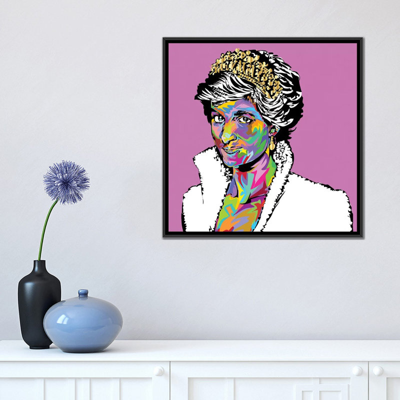 «Diana» par Technodrome1 - impression d'art graphique, Aucun mat, H 18 po x l 18 po x 1,5 po, Toile avec cadre noir