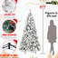 Arbre de Noël de 5 pi avec apparence floquée et 250 lumières blanches chaudes, 518 pointes, branches enneigées et à aiguilles dures, installation rapide, support en métal solide pour les Fêtes, installation facile, saison des fêtes