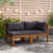 Coussin gris foncé / structure brune est en rupture de stock