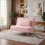Canapé-lit en tissu rose Teddy-232612806