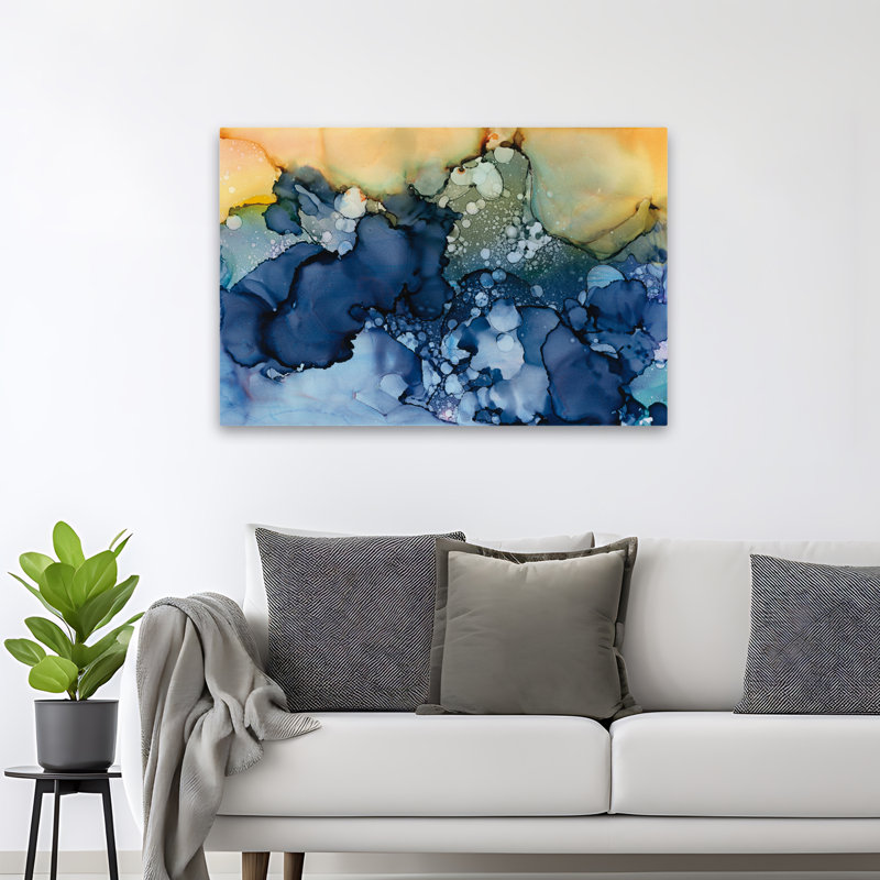 Bleu côtier manipulé I, H 48 po x l 32 po