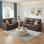 Ensemble de causeuse et canapé avec coussin décoratif Leathaire