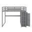 Lit mezzanine double avec tablettes et DEL-809838829