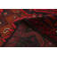 Tapis noir et rouge Teimani 4 pi 1 po x 7 pi 1 po