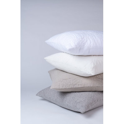 Barcelona Linen Sham, White, Euro