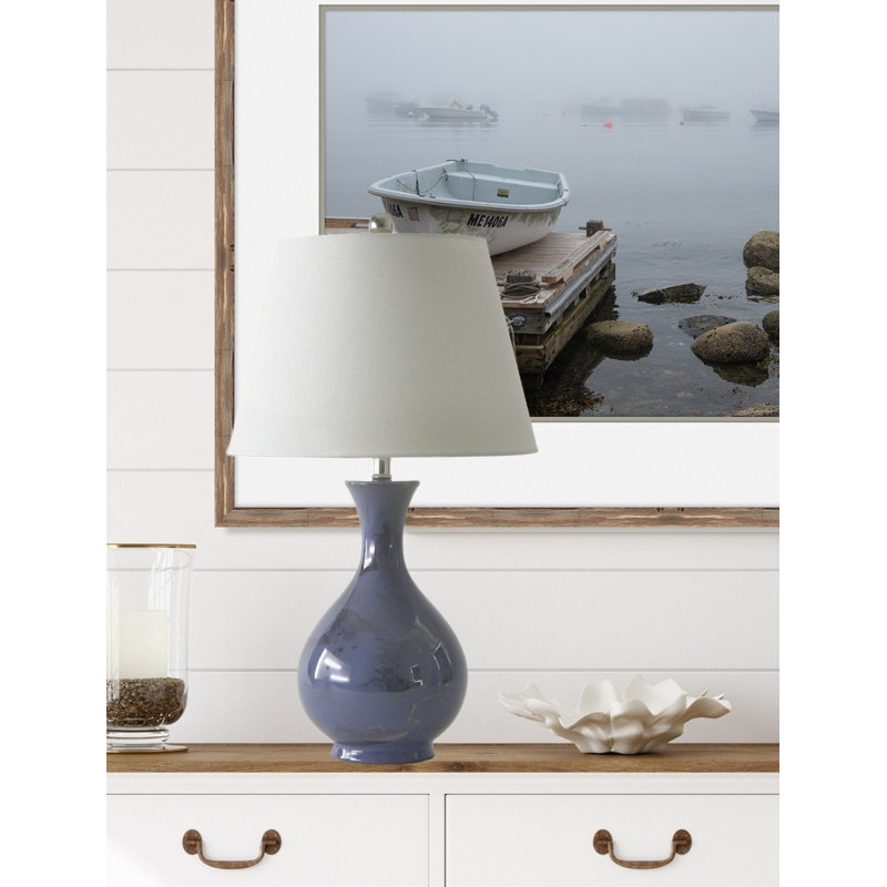 Lampe de table 25 po Jar, Bleu; argent