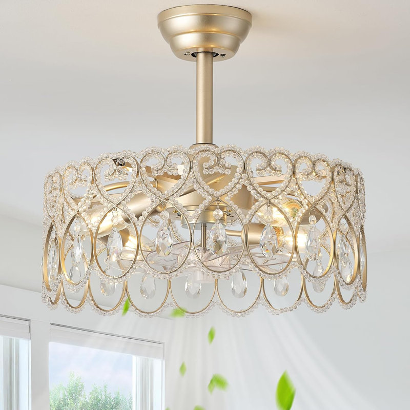 Ventilateur de plafond Gold Crystal