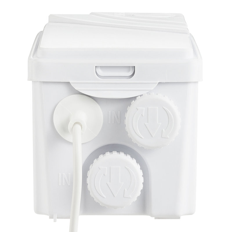 Pompe Macerator, 350 W, débit de 6 000 L / H, tête de 23 pi / 7 M, pompe de puisard d'égout Macerator avec 3 entrées d'eau pour le sous-sol, la cuisine, l'évier, la douche, la baignoire, la machine d'évacuation des eaux usées pour la lessive