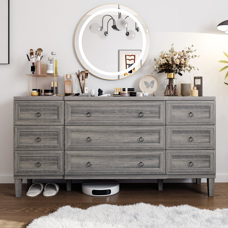 Commode 9 tiroirs de style rustique