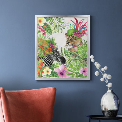 Toile encadrée de qualité supérieure Jungle Royale II - prête à être accrochée