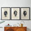 Royal Portraits I - Impression personnalisée de qualité supérieure avec passe-partout - 3 pièces-1924145452