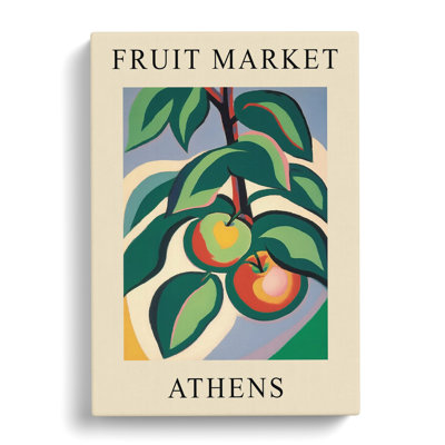 Apple Athens Fruit Market - Wrapped Canvas