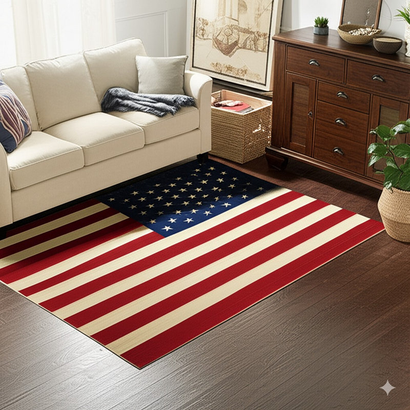 Tapis en laine tissé à plat Maya Dazzling Usa