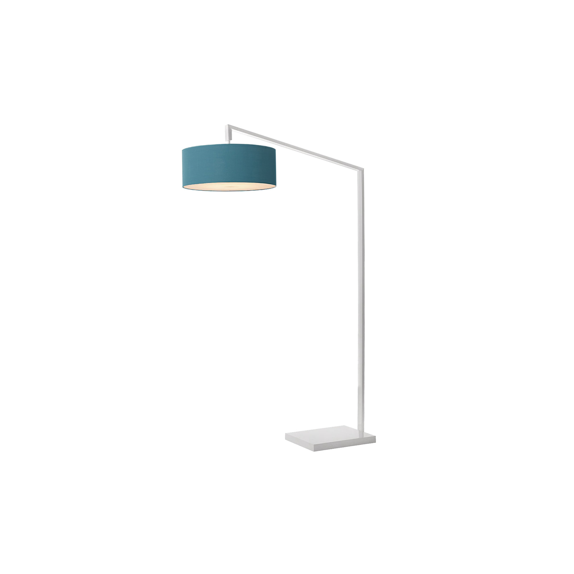 Stretch 75"H 1-Light Chairside Arc Lamp, Shade & Body, Dimmable, for Living Room or Bedroom, Turquoise