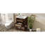 Meuble-lavabo de 24 po avec lavabo attaché, conception compacte et spacieuse, poignées en fer, adultes faciles à assembler, ajustement à 4 robinets, aspect contemporain brun foncé