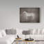 « white cheval on grey », reproduction d’impression sur toile tendue-31879215