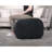 Spongy Microfiber Square Pouf, Dark Charcoal-179968418