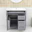 Ensemble de meuble-lavabo moderne 30 po avec lavabo en céramique et armoire de rangement Embrulla-1230888709