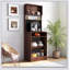 Buffet de cuisine avec 2 portes coulissantes rayées, comptoir autoportant pour un rangement polyvalent et une esthétique moderne
