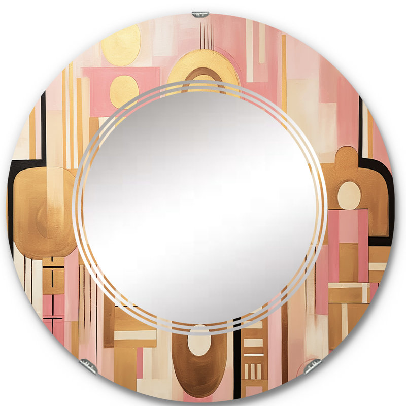 Moretaine - Miroir mural moderne rond, 24 po x 24 po