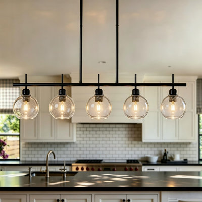 Luminaire suspendu linéaire à 5 lumières pour îlot de cuisine Modern