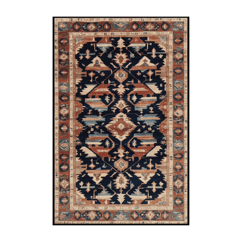 Tapis brun lavable à la machine, Rectangle 6 pi x 9 pi