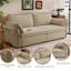 Canapé-lit convertible 2 en 1 de 216 cm avec pouf de rangement pour salon, dimensions du canapé : 216 cm (L) x 84 cm (l) x 94 cm (H), dimensions du lit : 216 cm (L) x 153 cm (l) x 60 cm (H)-869734224