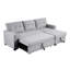 Canapé modulaire rembourré escamotable avec méridienne, canapé-lit simple convertible pour le divertissement des invités et le rangement peu encombrant