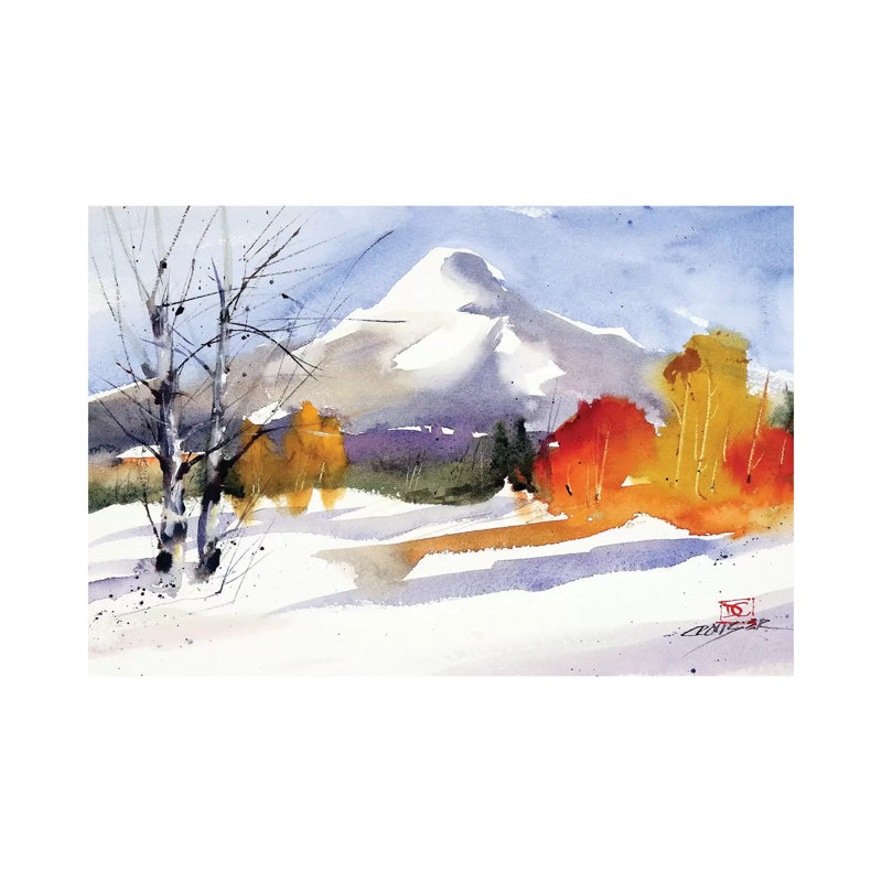 «Fall Meets Winter» par Dean Crouser, reproduction d'art sur toile tendue, H 8 po x l 12 po x P 0,75 po