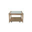Table basse en verre givré avec roulettes