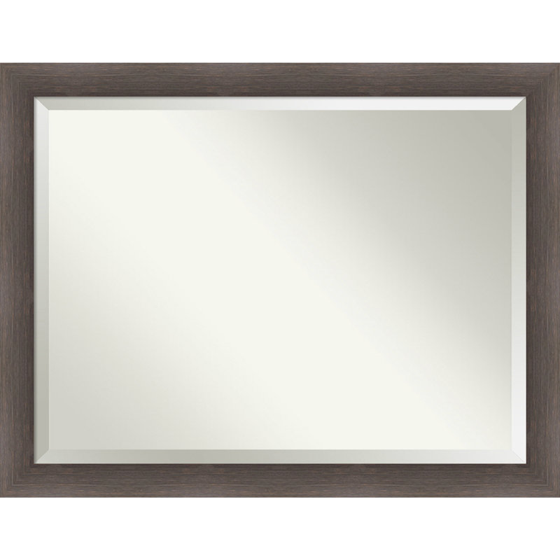 Miroir de salle de bain Jarid, Brun mat, 34,75 po x 44,75 po