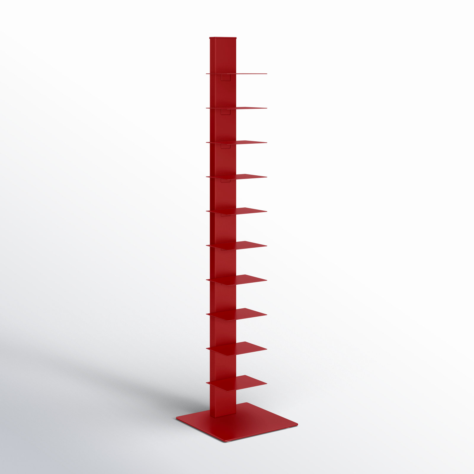 Ajax 14" Steel Bookcase, Red