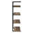 Black And Rustic Oak 4-Tier Wall Shelf-125336507