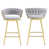 Gray Seat/Gold Frame