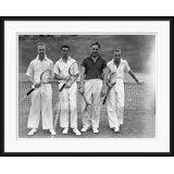 Vintage Black And White Tennis Game III Giclee Print