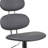 Norberg Contemporary Vinyl Adjustable Height Barstool with Ellipse Back and Chrome Base-989678889