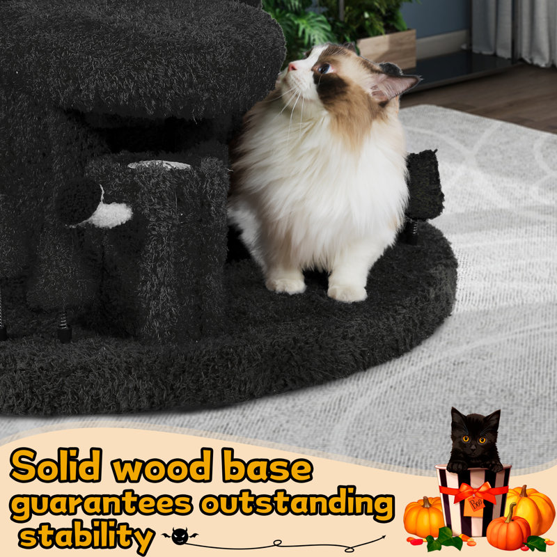 Garber 88.6'' H  Christmas Cat Tree for Large Cats, Ultra Large Cat Tower, Cat Cando, Black
