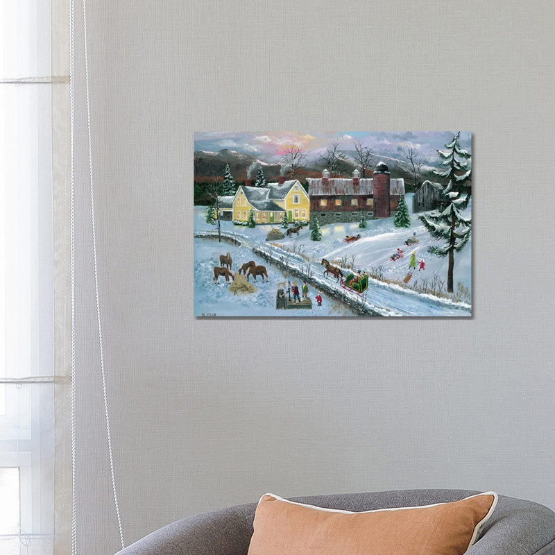 Farm At Dusk by Bob Fair - Wrapped Canvas Gallery-Wrapped Canvas Giclée, 66.04 cm H x 45.72 cm W x 1.91 cm D