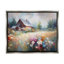 Ba-671 - Floater Gray Rustic Countryside sur toile encadrée par Ramona Murdock, peinture-97262234-97262236
