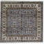 Wool Oriental Area Rug in Blue/Ivory/Dark Moss