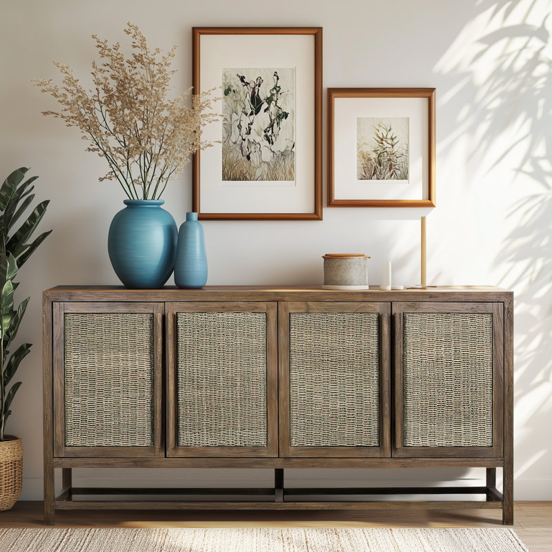 Armoire 4 portes en bois massif Bolling